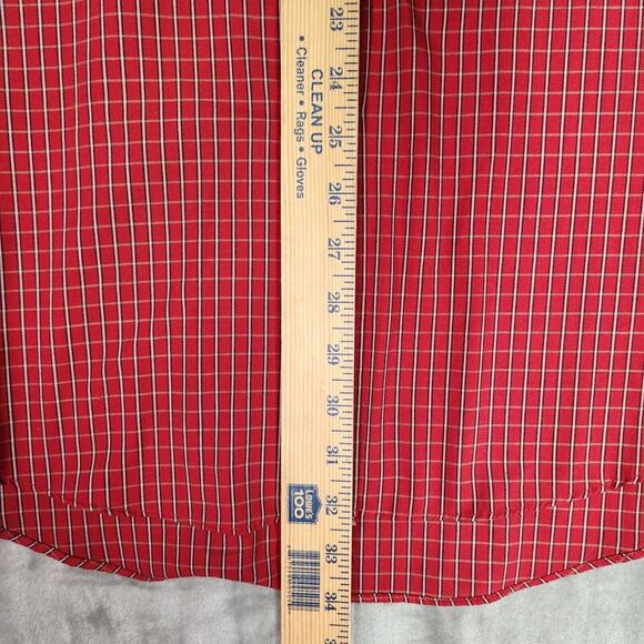 Plains Western Wear Shirt Mens XL Red Plaid Pearl Snap Long Sleeve Cowboy Rodeo - Picture 7 of 7